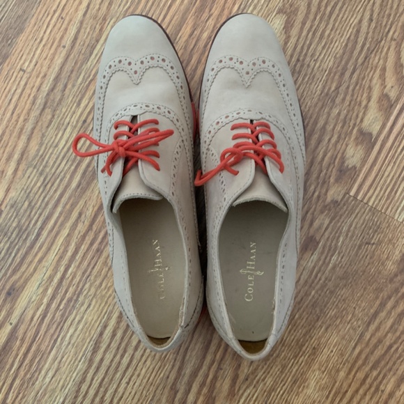 Cole Haan Beige and Red Women's Loafers - Picture 3 of 7